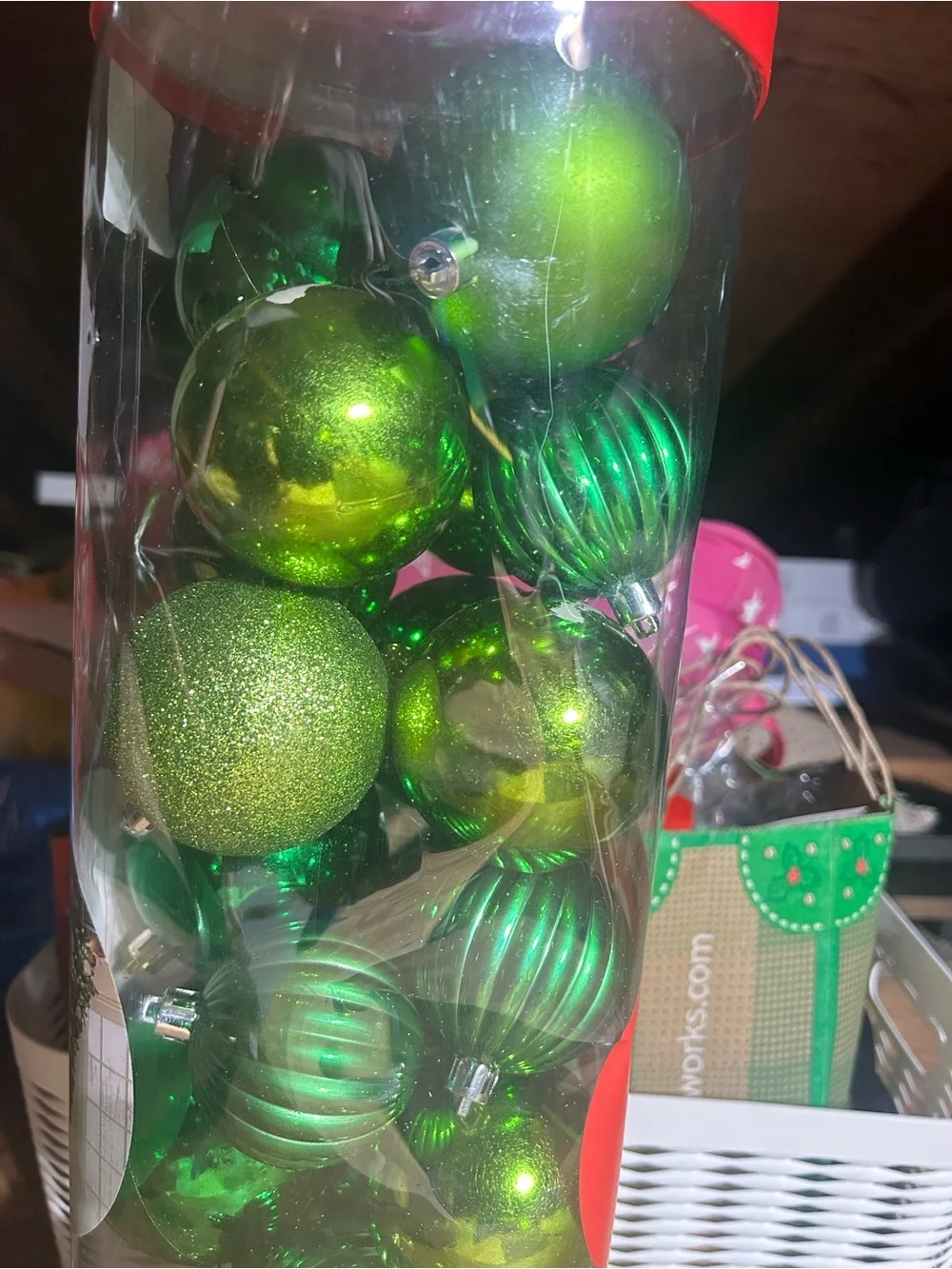 Green Christmas Ornament Ball Set - Holiday Home Accents 30 pcs